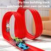 ciciglow Flexible Car Track, Anti Gravity Inertia Powered Car Track Builder Playset Rolls Up Flexible Race Tracks Toy for Kids Rich Elements view 2