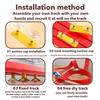 ciciglow Flexible Car Track, Anti Gravity Inertia Powered Car Track Builder Playset Rolls Up Flexible Race Tracks Toy for Kids Rich Elements view 3
