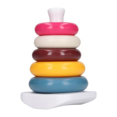 ciciglow Educational Colored Stacked Circle Toy for Infants and Toddlers, Build Motor Skills for Home and School, Plastic