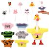 6 Sets Mini Desk Goose Outfits and Hats, Cute Knitted Sweater Clothes for 7 Inch Magnetic Desktop Goose or Keychain Adorable Porch Geese Statue Costumes Headwear Accessories for Home Office Display view 1