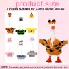 6 Sets Mini Desk Goose Outfits and Hats, Cute Knitted Sweater Clothes for 7 Inch Magnetic Desktop Goose or Keychain Adorable Porch Geese Statue Costumes Headwear Accessories for Home Office Display view 2
