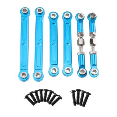 Rc Components For Wltoys 124008 2705 Rod 124010 Metal Rod Steering Adjustable Rod Suitable Remote Control Car Metal Upgrade Accessories(Blue)