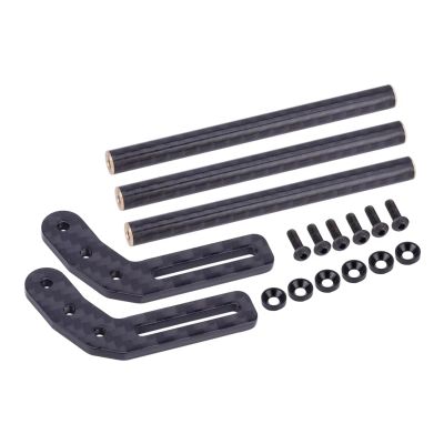 BOQEXSS for SCX10 for TRX4 for LCG for Dodge 1/10 Carbon Fiber Front Bumper RC Crawler Power Wagon Cab Cliffhanger Parts Accessories Rc Bumpers(Black)