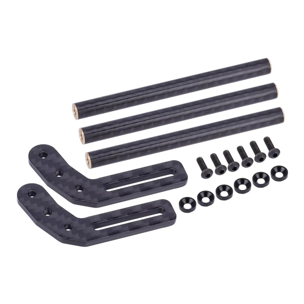 BOQEXSS for SCX10 for TRX4 for LCG for Dodge 1/10 Carbon Fiber Front Bumper RC Crawler Power Wagon Cab Cliffhanger Parts Accessories Rc Bumpers(Black)
