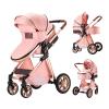 Aveainelle Baby Stroller 2 in 1 Baby Prams Pushchair Function, Foldable, Portable, Safe & Comfortable, for Infant Toddler Aged 0-36 Months (Pink) view 1