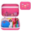 Case Compatible with Little Tikes Story Dream Machine Starter Set, Toys Storage Bag with 5 DIY Embroidery Patches, Organizer for Projector Storytime Books and Audio Character- Pink Letters (Box Only) view 1