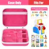 Case Compatible with Little Tikes Story Dream Machine Starter Set, Toys Storage Bag with 5 DIY Embroidery Patches, Organizer for Projector Storytime Books and Audio Character- Pink Letters (Box Only) view 2