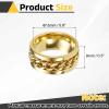 HEARTOOL Adults Fidget Ring 0.6" (15mm) Dia. Titanium Steel Chain Rotatable Rings, Metal Anxiety Release Band Rings Perfect for Men & Women (Gold) view 2