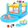 AKEYDIY Inflatable Bounce House for Kids, 107.1'' x 67.7'' x 44'' PVC Jumping House with Removable Pool/Ball Pit, Basketball Hoop, Game Map, Indoor Outdoor Bouncy House for Toddlers 3-6 (with Pool) view 1