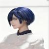 YoonGaram Cosplay Wig HSIU 30Cm blue black short hair Synthetic Wig+Wig cap Comics Norigae YoonGaram cosplay view 1