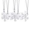Customized Friendship Necklace for 5 Puzzle Piece Necklaces Stainless Steel Friend Ship Necklace Set Silver Personalized Long Distance Friendship Gifts for Friends and Family view 1