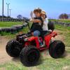 24V Kids ATV, Hetoy Electric 4WD Quad Ride-on Vehicle, Dual 80w Motors, 7AHx2 High-Capacity Batteries, Handlebar Accelerator, EVA Rubber Tires, Full Metal Suspension, LED Lights view 1