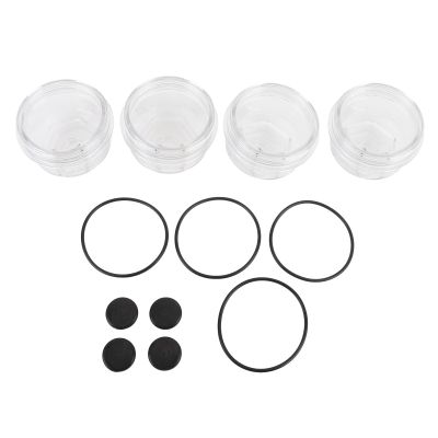 4 Set 3 3/4 Inch Oil Bath Dust 12011 1, Txle Oil Kit, Heavy Duty Pla Cover for Rockwell Axles 9 16K with 3.75in 8 Threads, Replacement for Disc Brakes Hub