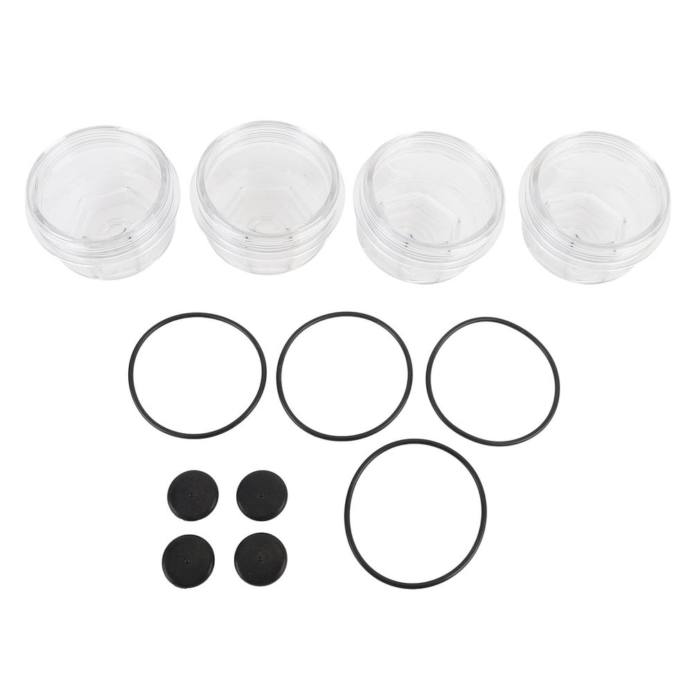 4 Set 3 3/4 Inch Oil Bath Dust 12011 1, Txle Oil Kit, Heavy Duty Pla Cover for Rockwell Axles 9 16K with 3.75in 8 Threads, Replacement for Disc Brakes Hub