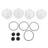 4 Set 3 3/4 Inch Oil Bath Dust 12011 1, Txle Oil Kit, Heavy Duty Pla Cover for Rockwell Axles 9 16K with 3.75in 8 Threads, Replacement for Disc Brakes Hub view 1