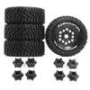 1/8 1/10 RC Short Course Truck Tires 4.96" OD Monster Truck Tires 12/14/17mm Hex Fit for 1:8 Off Road Truck Car Traxxas Slash 2WD 44 Rc4wd Arrma Mojave4S Senton Axial Losi Redcat (Black) view 1