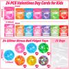 24 Pack Valentines Day Gifts for Kids Classroom, Fidget Stress Balls with Valentines Day Cards, Classroom Exchange Gifts, Valentines Stretchy Balls Squeeze Toys School Party Favors for Boys Girls view 2