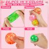 24 Pack Valentines Day Gifts for Kids Classroom, Fidget Stress Balls with Valentines Day Cards, Classroom Exchange Gifts, Valentines Stretchy Balls Squeeze Toys School Party Favors for Boys Girls view 3