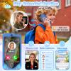 PROGRACE Kids Smart Phone - Talk & Text Learning Toys Cell Phone with Parental Controls, Safe Apps, 4.2" Touchscreen, Dual Camera, Games, Christmas Birthday Gifts for Kids Boys Girls Ages 5-14,Blue view 2