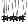 Customized Friendship Necklace for 5 Puzzle Piece Necklaces Stainless Steel Friend Ship Necklace Set Black Personalized Long Distance Friendship Gifts for Friends and Family view 1