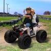 24V Kids ATV, Hetoy Electric 4WD Quad Ride-on Vehicle, Dual 80w Motors, 7AHx2 High-Capacity Batteries, Handlebar Accelerator, EVA Rubber Tires, Full Metal Suspension, LED Lights view 1