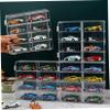 4PCS Display Case 4x2x2' Stackable Transparent Model Car Display Case with Secure Door Waterproof & Dustproof Car for Toy Collectors view 3