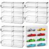 4PCS Display Case 4x2x2' Stackable Transparent Model Car Display Case with Secure Door Waterproof & Dustproof Car for Toy Collectors view 4