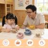 YOFOTHS Kids Silicone Tea Party Set, Pretend Play Tea Set with Teapot, 4 Cups with Saucers, Tray and Scoops, Safe Kitchen Toys for Ages 3-6 view 2