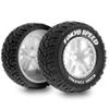 1/10 RC Short Course Truck Tires and Wheels with 12mm 14mm 17mm Hex 110mm 1/8 Rubber Tyres for 1/10 RC Truck ARRMA ARA3521T3 Traxxas 68154-4-GRN - Slash BL-2S (White) view 3