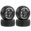 1/10 RC Short Course Truck Tires and Wheels with 12mm 14mm 17mm Hex 110mm 1/8 Rubber Tyres for 1/10 RC Truck ARRMA ARA3521T3 Traxxas 68154-4-GRN - Slash BL-2S (Black) view 1