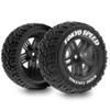 1/10 RC Short Course Truck Tires and Wheels with 12mm 14mm 17mm Hex 110mm 1/8 Rubber Tyres for 1/10 RC Truck ARRMA ARA3521T3 Traxxas 68154-4-GRN - Slash BL-2S (Black) view 2