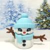 3D Printed Snowman, 4.5" Articulated Holiday Christmas Snowman Figurine, Fidget Toy, Festive Holiday Decor, ASNOWMAN-Blue view 1