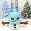 3D Printed Snowman, 4.5" Articulated Holiday Christmas Snowman Figurine, Fidget Toy, Festive Holiday Decor, ASNOWMAN-Blue view 2