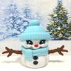 3D Printed Snowman, 4.5" Articulated Holiday Christmas Snowman Figurine, Fidget Toy, Festive Holiday Decor, ASNOWMAN-Blue view 4