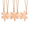 Customized Friendship Necklace for 5 Puzzle Piece Necklaces Stainless Steel Friend Ship Necklace Set Rose Gold Personalized Long Distance Friendship Gifts for Friends and Family view 2