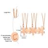 Customized Friendship Necklace for 5 Puzzle Piece Necklaces Stainless Steel Friend Ship Necklace Set Rose Gold Personalized Long Distance Friendship Gifts for Friends and Family view 3