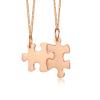 Soulmate Necklace Customizable Long Distance Friendship Gifts Rose Gold Puzzle Piece Necklaces Stainless Steel Necklaces Personalized Jewelry for Boyfriend Girlfriend view 2