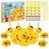 Arnbz 4 PCS Magnetic Bee Headband Game, Busy Buzy Bee Catcher Game, Colorful Multifunctional Magnetic Bees Toy String Games, Outdoor Backyard Fun for Kids view 1