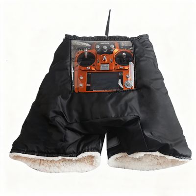 RC Transmitter Warm Hand Gloves, Windproof Warm Foldable for Drone FPV Remote Control (Black)