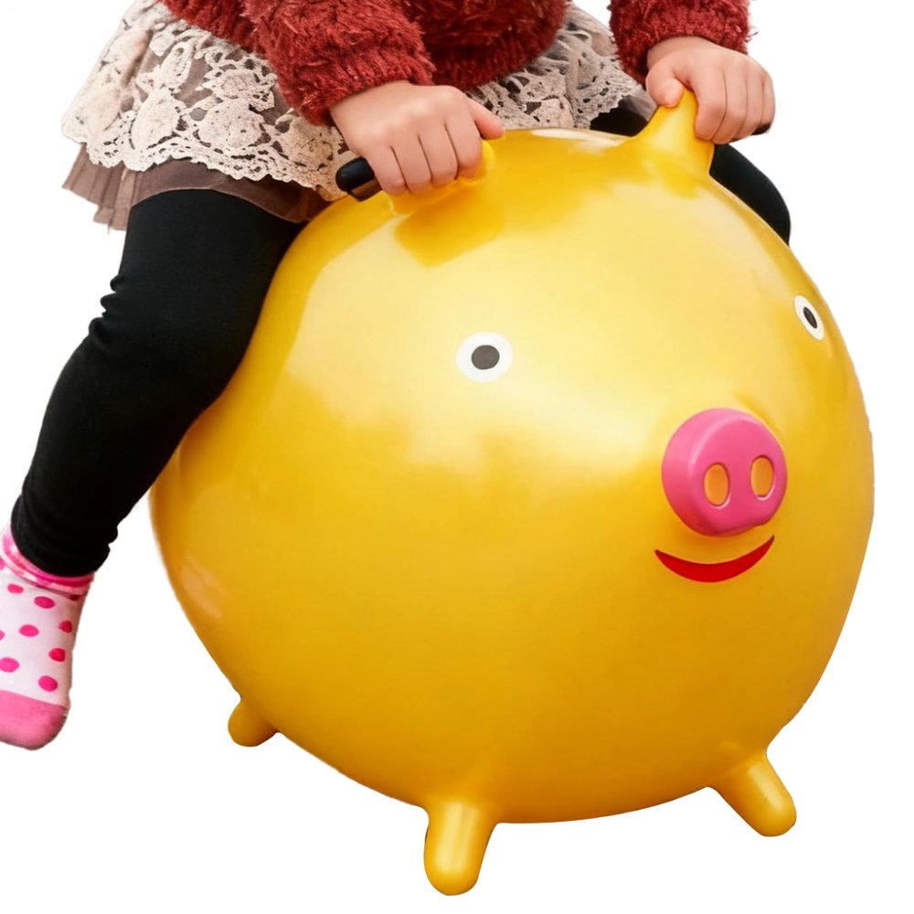 Genrico Jumping Balls Ears Design Animated Animals PV Outdoor Toy Sensory Toys Jumping Ball, for Children 4+ Years, Home, School, Travel, Patios, Porches, Gardens