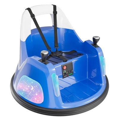 12V Bumper Car, Electric Ride on Toys for Toddlers & Kids 1-3 with Remote Control, 3-Speed, 360 Spin, Music, 5 Lighting Mode, DIY Stickers, Baby Toys Gift