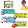 PuzzleRacer Kids Car Track Set  Educational DIY Electric Race Car Puzzle Track Toy, Flexible Railway Track Building Set for Boys & Girls, Creative STEM Learning Gift for Ages 3+ (60pcs) view 1