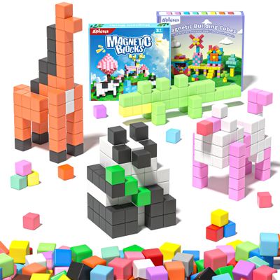 181PCS Magnetic Cubes for Kids, Colorful STEM Building Blocks for Toddlers and Preschoolers Ages 3-8, Creative Hands-On Play, Educational and Sensory Toys to Boost Imagination and Motor Skills