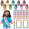 Bememo 100 Pcs Little Jesus Figures Original Design Jesus Loves You Rubber Toy Hide and Seek Religious Party Gift Sunday School Baptism Gift (Colorful) view 1