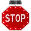 2025 Pro Solar led Stop Sign with 24 LEDs | 2500ft Visibility & 5-Day Backup | Weatherproof Aluminum Traffic Flashing Safety stop Signs for Roads, Schools,Community 80cm/31.5in view 1