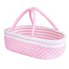 3 Pcs Reborn Baby Doll Accessories Set Bassinet + Blanket + Diaper, Thick Foldable Baby Doll Cradle Beds for 16-18 Inch Newborn Dolls Girl, Soft Sleep Babydoll Carrier Reborn Doll Accessories Pink view 2
