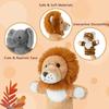 4 PCS 11 Inch Animal Hand Puppet Set Soft Realistic Wild Plush Puppets Toys Tiger, Lion, Giraffe, Elephant Puppet for Kids Ages 1-3, 4-8 and Adult to Tell Stories and Role Play view 3