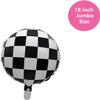 100% LIKED-One Happy Dude Balloon Set, 40 Black Number|Black & White Smiley Face Latex |Checkered Foil for One Happy Dude Birthday Decorations, Baby Shower, 8th Birthday Party Supplies (Black8th) view 2