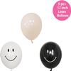 100% LIKED-One Happy Dude Balloon Set, 40 Black Number|Black & White Smiley Face Latex |Checkered Foil for One Happy Dude Birthday Decorations, Baby Shower, 8th Birthday Party Supplies (Black8th) view 4