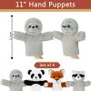 4 PCS 11Inches Animal Hand Puppet Set Forest Cute Realistic Plush Puppets Toys Raccoon, Panda, Fox, Sloth Puppet for Kids Ages 1-3, 4-8, Toddlers and Adults to Tell Stories and Role Play view 2